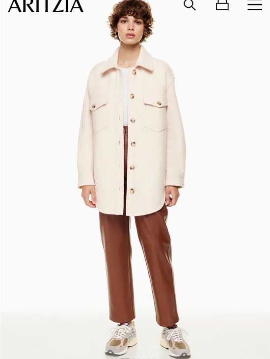 Wilfred Jackets & Blazers - Wilfred Free Oatmeal Wool Shacket | 100% Merino Wool | Aritizia Size S